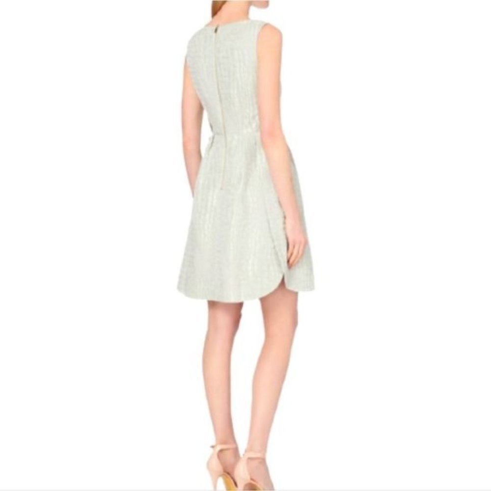 NWT 𝅺Ted Baker Kaleen Textured Jacquard Dress in Mint Green Ted Size 1/US 4 - Picture 5 of 16